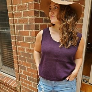 St. John Plum knit top